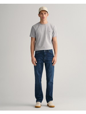 Gant Erkek Lacivert Regular Fit Jean Pantolon 1000261.961