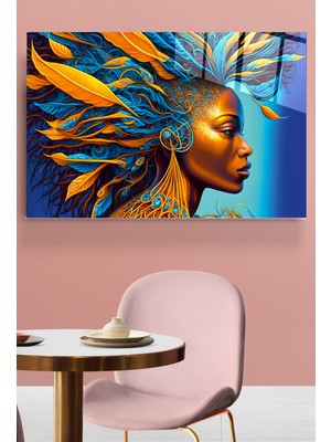 Hinora Woman Cam Tablo, Dekoratif Cam Tablo