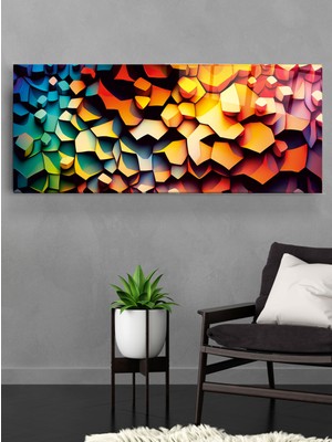 Hinora Renkli Soyut Cam Tablo, Dekoratif Cam Tablo