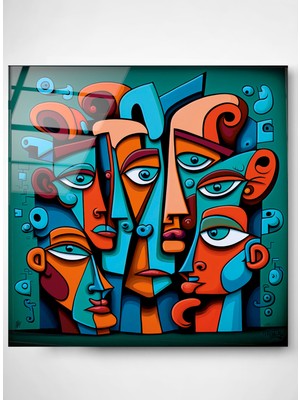 Hinora Soyut Cam Tablo, Dekoratif Cam Tablo