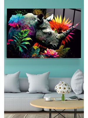 Hinora Gergedan Cam Tablo, Dekoratif Cam Tablo