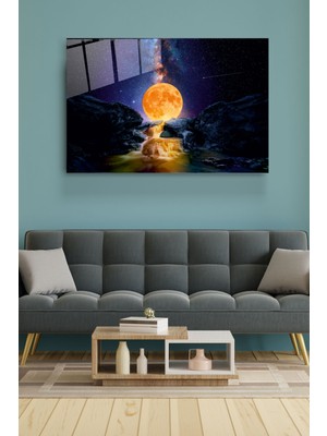 Hinora Güneş ve Galaksi Cam Tablo, Dekoratif Cam Tablo