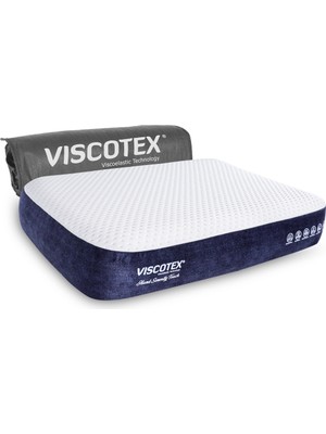 Viscotex Hard Serenity Ergonomik Visco Yastık 65X43X12CM | Boyun Ağrıları Için Sert Hafızalı Baş Yastığı