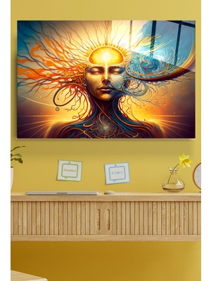 Hinora Yoga Cam Tablo, Dekoratif Cam Tablo