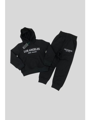 Woorage 5-14 Yaş Kız Çocuk Eşofman Takımı Siyah