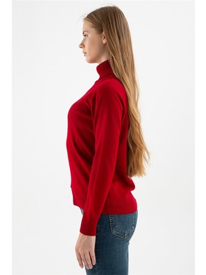 Fashion Friends Balıkçı Yaka Slim Fit Ince Kazak Bayan Kazak 23K0401K1