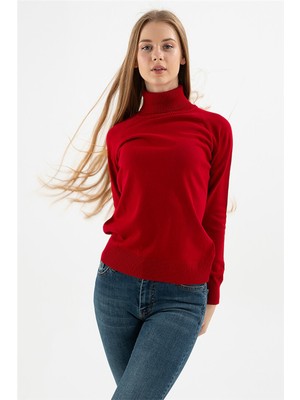 Fashion Friends Balıkçı Yaka Slim Fit Ince Kazak Bayan Kazak 23K0401K1