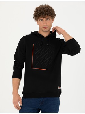 Pierre Cardin Erkek Siyah Regular Fit Sweatshirt 50272825-VR046