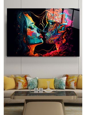 Hinora  Colourful Cam Tablo, Dekoratif Cam Tablo