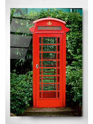 Hinora Telefon Kulübesi Cam Tablo, Dekoratif Cam Tablo