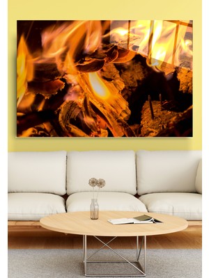 Hinora  Ateş Cam Tablo, Dekoratif Cam Tablo