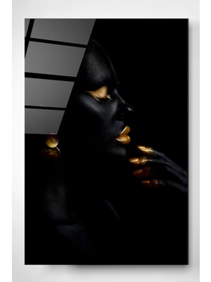 Hinora Beautiful Woman Cam Tablo, Dekoratif Cam Tablo