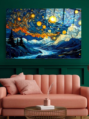 Hinora Soyut Cam Tablo, Dekoratif Cam Tablo