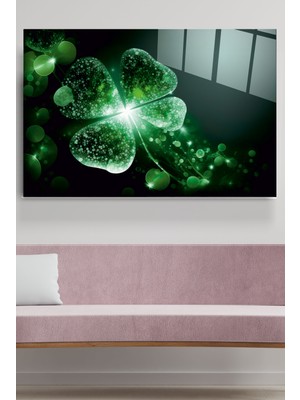 Hinora Yonca Cam Tablo, Dekoratif Cam Tablo