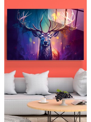 Hinora Geyik Cam Tablo, Dekoratif Cam Tablo