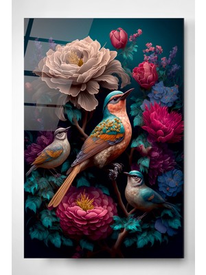 Hinora Sinek Kuşu Cam Tablo, Dekoratif Cam Tablo