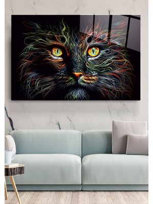 Hinora Kedi Cam Tablo, Dekoratif Cam Tablo