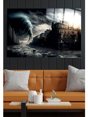 Hinora Hortum ve Sel Cam Tablo, Dekoratif Cam Tablo