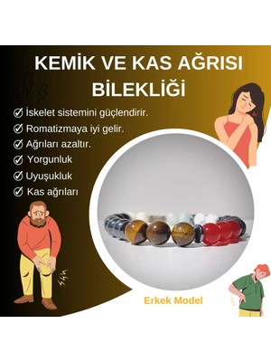 Doğal Taş Bileklik Kolye Doğal Taş Bileklik (Erkek Model)