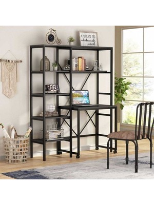 Zizuva Özel Tasarım Kitaplıklı Çalışma Masası