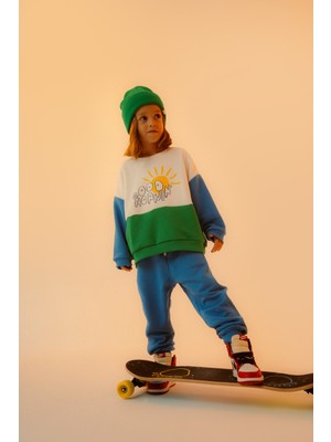 Lavra Studio Erkek Çocuk Yıkamalı Sweatshırt Renkli