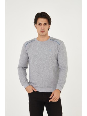 Rey Polo Bisiklet Yaka Omuz Detaylı Basic Sweatshirt