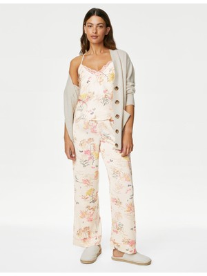 Marks & Spencer Dream Satin™ Yaprak Desenli Pijama Altı