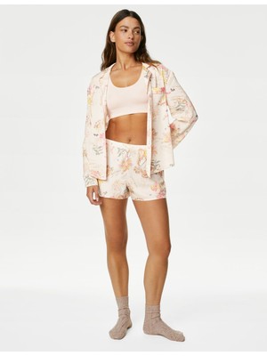 Marks & Spencer Dream Satin™ Yaprak Desenli Pijama Altı