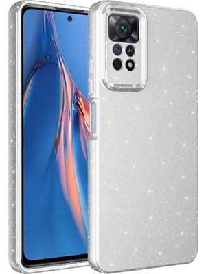Case Street Xiaomi Redmi Note 12 Pro 4g Kılıf Koton Simli Silikon Arka Kapak Kamera Korumalı Gri