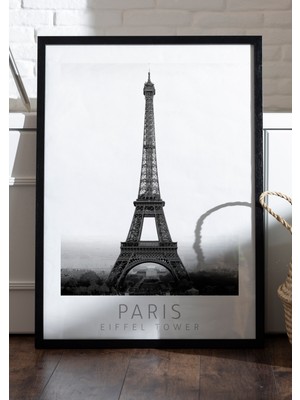 Taranist.Co Paris Eiffel Tower Eyfel Kulesi Kuşe Kağıt Kalın Poster (A3 Boyutu - 29,7X42 Cm)