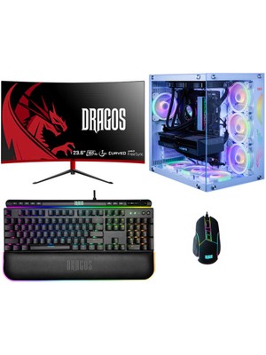 Dragos DRX6169 Intel Core I7 13700F 16GB 1tb M.2 Nvme SSD 8gb RTX4060TI 23.6 Inç 165Hz Curved Freedos Oyuncu Bilgisayarı