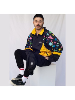 Vatkalimon Kadın Erkek Renkli Desenli Bomber Ceket