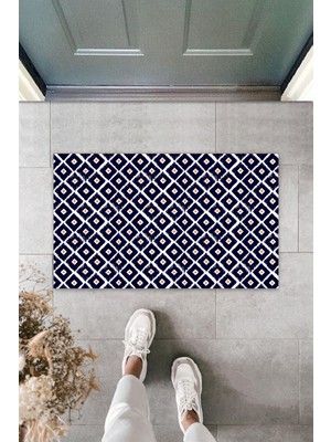 Dijital Baskı Yeşil Dış ve Iç Mekan Doğal Taş Desen Kapı Önü Paspası