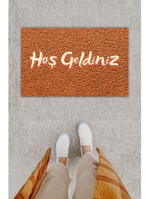 Dijital Baskı Yeşil Dış ve Iç Mekan Doğal Taş Desen Kapı Önü Paspası