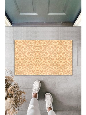 Dijital Baskı Yeşil Dış ve Iç Mekan Doğal Taş Desen Kapı Önü Paspası