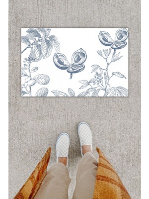 Dijital Baskı Yeşil Dış ve Iç Mekan Doğal Taş Desen Kapı Önü Paspası