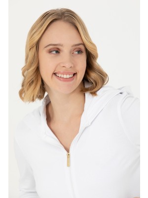 U.S. Polo Assn. Kadın Beyaz Sweatshirt 50276927-VR013