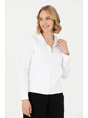 U.S. Polo Assn. Kadın Beyaz Sweatshirt 50276927-VR013