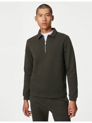 Marks & Spencer Regular Fit Fermuar Detaylı Sweatshirt