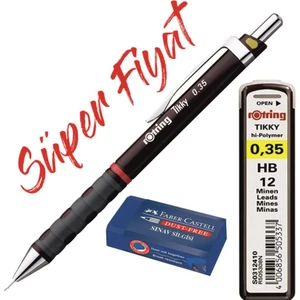 Tikky 0.35 Versatil + 0.35 Uç + Faber Sınav Silgisi