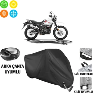 Hero Xpulse 200 Motosiklet Brandası Arka Çanta, Tokalı ve Kilit Uyumlu Siyah