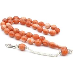 Gümüş Kamçılı Sığırcık Kesim Hareli Kahverengi Katalin Tesbih