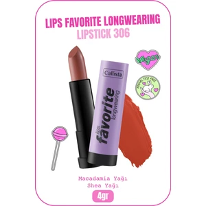 Lips Favorite Longwearing Lipstick Ruj 306 Here Kitty Kitty - Kahverengi
