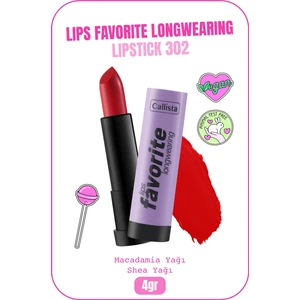 Lips Favorite Longwearing Lipstick Ruj 302 Planet Red - Kırmızı
