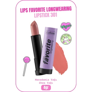 Lips Favorite Longwearing Lipstick Ruj 301 Serving Looks - Pembe