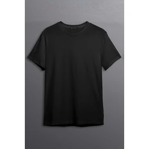 Erkek Slim Fit Dar Kalıp Düz Ince Bisiklet Yaka Tişört Bsct1