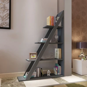 Arven 4 Raflı Modern Kitaplık, Antrasit - Arven