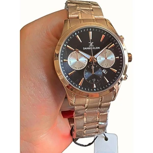 Daniel Klein Rosegold Çelik Takvimli Erkek Kol Saati