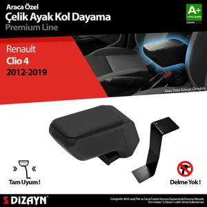 Drs Tuning Renault Clio 4 Kol Dayama Kolçak Çelik Ayaklı Abs Siyah 2012-2019 A+Kalite