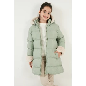 Içi Yumuşak Astarlı Kapüşonlu Şişme Mont Kız Çocuk Mont 5761981